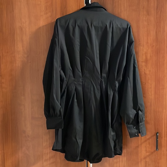 Ruched Dress Shirt Dress - Picture 6 of 7